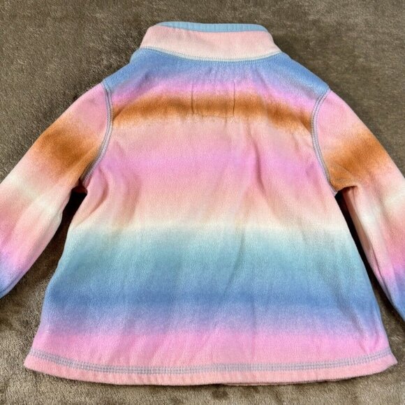 OSHKOSH B'GOSH Girls 1/4 Zip Colorful Fleece & Carters Zip up Hoodie SIZE 18M - Picture 10 of 15